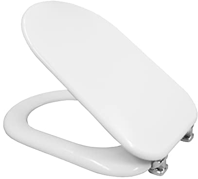 Inbagno Copriwater dedicato Cesame Serie SINTESI, Legno Bianco, Cerniere in Acciaio Cromo Incluse (Legno)