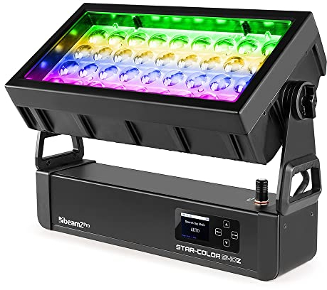 BeamZ Professional StarColor540Z - LED Strahler, professionelle Gebäudebeleuchtung, wasserdicht, DMX, LED Flutlicht, Wandfluter mit Zoomfunktion Motorgesteuerter LED Scheinwerfer IP65