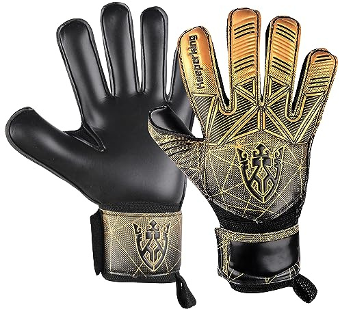 Keeperking Torwarthandschuhe Erwachsene Kinder Jugend mit und ohne Fingerschutz Fußballhandschuhe abnehmbar fingersave 4mm Unisex mehrere Größe und Farben