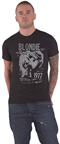 Blondie T Shirt Concert Poster LA 1977 Debbie Harry Official Unisex Black
