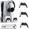 NexiGo PS5 und PSVR2 Zubehör Wandhalterung mit Ladestation, Metall Wandhalterung für Playstation 5 Konsole (Disc & Digital), Stahl-Controller und Kopfhörerhalter.