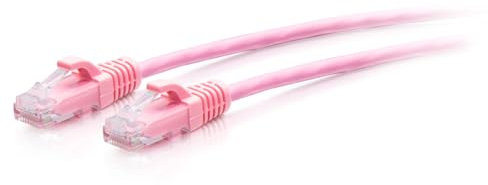 C2G 4.5M (15Foot) CAT6A Extra Flexible Slim Ethernet Cable, Ideal for use with Router, Modem, Internet,Wifi boxes, Xbox, PS5, Smart TV, SKY Q, IP Camera. Delivering Ultra Fast Internet Speeds. PINK