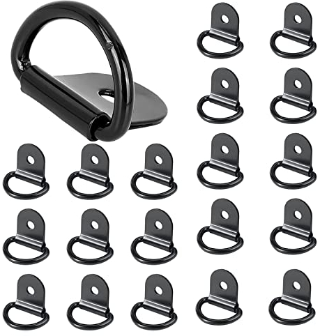 20 Pezzi Anello Ancoraggio per Rimorchio, D Anello di Ancoraggio, Anelli Ancoraggio Inox per Rimorchi e Kayak, Anelli di Fissaggio Ganci Ad Anello a D, Piccolo e Pratico per Camion, Campeggio