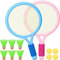 SANTOO Tennisschläger Kinder Mini Set für Badmintonschläger Geeignet für Kinder Training und Freizeitaktivitäten Kunststoff Tennisschläger