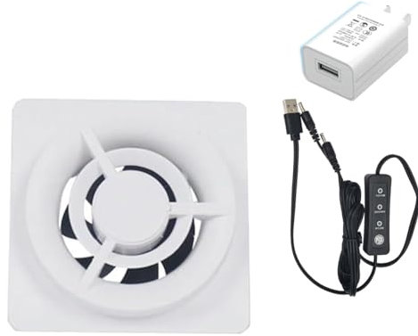 2 inch Extractor Fan 50mm Exhaust Fan with 3-Speed Governor, Silent Wall Mounted Vent Fans for Ventilation, 25 m³/h, for Bathroom Shoe cabinet Doghouse Greenhouse Garage Attic