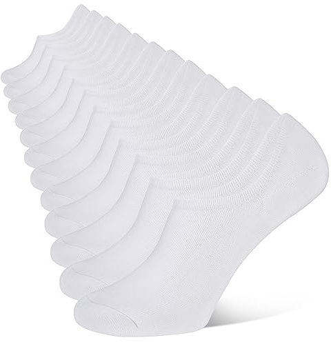 YOJOOM Mens No Show Trainer Socks 6-9/9-12 Invisible Socks for Men Low Cut Socks Non-Slip Silicone Stripes Mens Trainer Socks