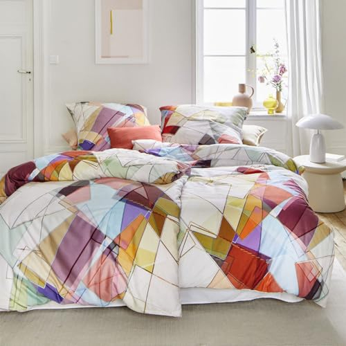 Irisette Bettwäsche Mako-Satin bunt Größe 1x 155x220 cm + 1x 80x80 cm