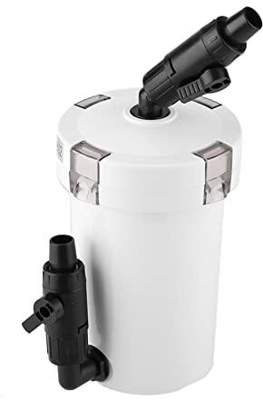 Yctze Filtro de Recipiente Externo Silencioso con Bomba para Pecera de Acuario, Juego de Filtros de Agua de Acuario Pequeño HW-602B de 55 Galones para Agua Dulce y Salada (602