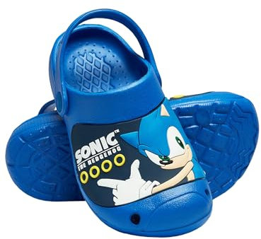 Sonic The Hedgehog Kinderschuhe Jungen | Sonic Schuhe Für Kinder | Strand Schuhe Kinder | Sommer Sandalen Jungen | Blau 32