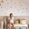 LILIMAUS Wandsticker Kinderzimmer [132 Stck. in vielen Farben] - Wandtattoo Punkte - Wandaufkleber Kinderzimmer Mädchen & Jungen - Wanddeko Kinder & Babyzimmer Deko - Aufkleber Wand - Wall stickers