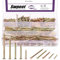Swpeet Lot de 300 clous colorés en zinc 5 tailles 3/4, 1-1/4, 1-3/5, 2, 2-3/8, clous en acier, clous galvanisés, petits ongles, ongles de finition, clous muraux, clous en bois, clous pour béton