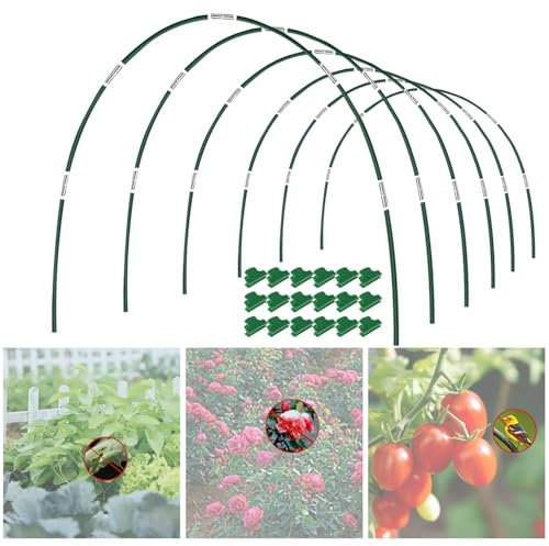 36Pcs Garden Hoops for Netting Tunnel, 17 Inches Greenhouse Hoops for Raised Garden Beds, Greenhouse Frame,Grow Tunnel Garden Hoops for Garden Fabric, DIY Plant Support Garden Stake
