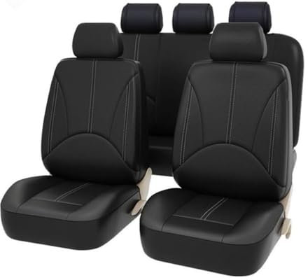 DUBHYYPS Autositzbezüge für Opel Zafira Tourer C Wagon 2011-2020,PU-Leder Sitzschoner Bequemer Wasserdichter Rutschfester Sitzbezüge Schonbezüge Innenraum Zubehör,B-Black