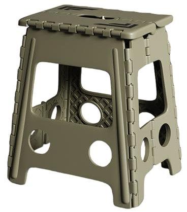 Pasdrucn 39cm Tabouret Pliant, Marche Pied Pliable, Marche Pied Enfant, Tabouret Pliable pour Enfants, Tabouret Pliable Portable en Plastique, Escabeau Pliable, Tabouret Enfant (Vert)