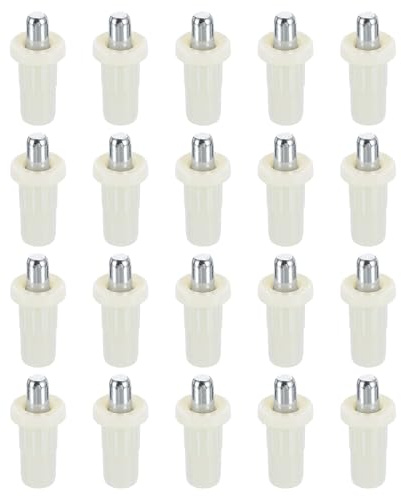 sourcing map 100pcs Shutter Repair Pins, Spring Loaded Plantation Shutter Replacement Repair Pins Metal Plantation Shutter Pins Louvers Staples for Windows, White(1 x 0.41 x 0.28 Inch)