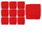 10Pcs 30 * 30cm icrofiber Car Cleaning Towels, Red Microfiber Reusable Cleaning Cloth for Cars Window Glass and Auto Shop