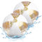 Ballon de Plage Gonflable, 2 PCS Glitter de Plage, Sequin Beach Balls, Confetti Beach Balls, Portable Ballon Gonflable Piscine, pour Été, Piscine, Fête (Blanc)