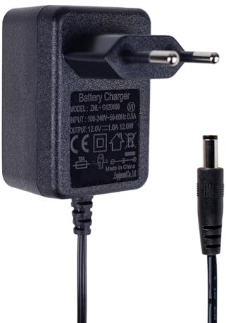 Chargeur 12 V pour voitures électriques pour enfants, chargeur de batterie 12 V 1 A pour jouets autoporteurs, motos, SUV, ATV et plus encore – Compatible avec prise CC 2,1 mm x 5,5 mm