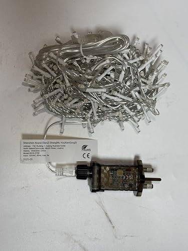 Heceltt Christmas String Lights Outdoor, 30M/98.4FT 600 LED Christmas Fairy Lights 8 Modes with Remote and Timer for House,Garden,Wedding,Party,Tree Decorations (Cool White)