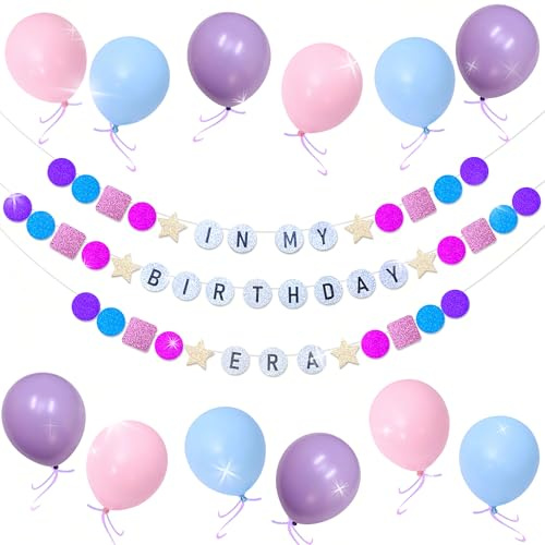 LaVenty Glitter alles Gute zum Geburtstag Banner Partydekoration Mädchen | Glitter alles Gute zum Geburtstag Banner Partydekoration Mädchen Thema Fotohintergrund Eras Party Musik Fans Lover partydecor