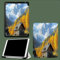 Cover per iPad Pro 11 Pollici 2022/2021/2020, Custodia per iPad Pro 11 4a/3a/2a Generazione, Ultra Sottile Tripieghevole Cover con Auto Svegliati/Sonno Giallo Foresta Casa Di Legno-Giallo