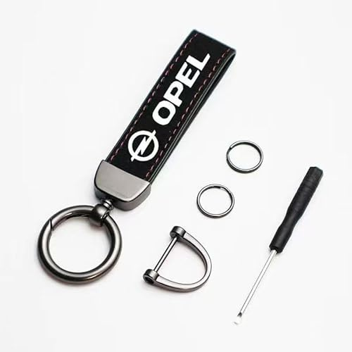 genmaimeifumu Auto-Schlüsselanhänger Schlüsselring für Opel Karl Rocks 2018-2019, Key Chain KeyRings Auto Schlüsselbund Autoschlüsselbund Zubehör Anhänger,Black