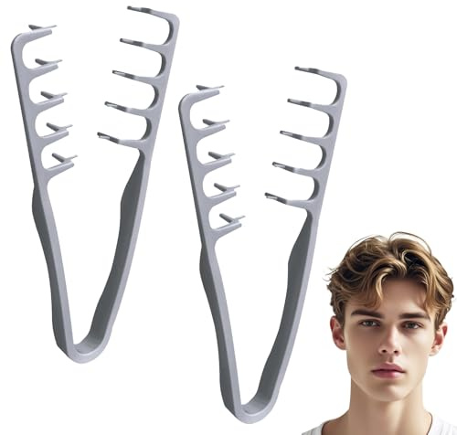 Pony Volumizing Wide-Tooth Hair Styling Comb, 2 Stück Texturierkamm für Volumen & Pflege, Großer Haarstyling-Kamm mit breiten Zähnen für nahtlose Haarpflege