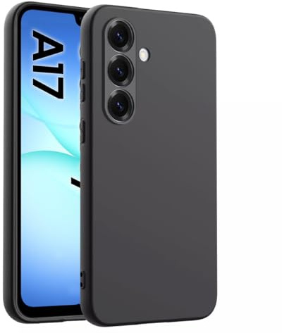 Hülle kompatibel mit Samsung Galaxy A17 | Silikon Bumper Cover | Kratzfeste & stoßfeste Schutzhülle | Schwarz