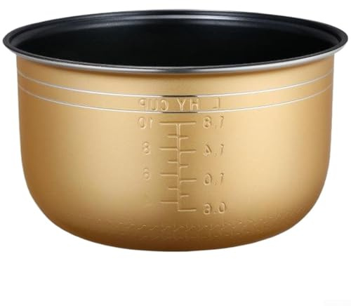 Riz pour casserole intérieure de rechange avec revêtement antiadhésif, échelle de niveau d'eau et matériau en alliage d'aluminium léger pour une cuisson efficace et (5 l)
