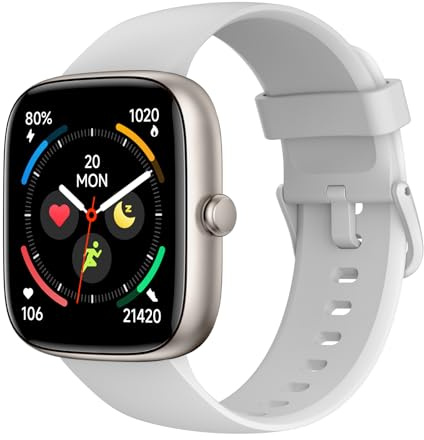 lukg Smartwatch Herren Damen, 1,83 HD-Touchscreen Smart Watch mit Telefonfunktion, 110+ Sportmodi Sportuhr mit Pulsmesser Schlafmonitor Schrittzähler, IP68 Wasserdicht Fitness Uhr iOS/Android