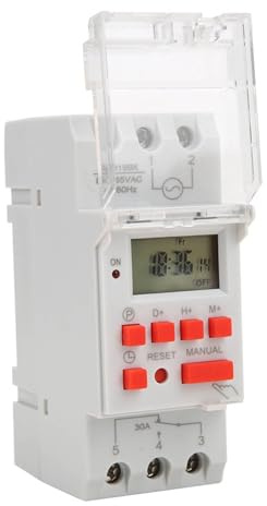 Badafaci Minuterie Programmable de 7 Jours avec Fonction de Compte à Rebours, écran LCD Numérique, Performances de qualité Industrielle pour une Utilisation à la Maison et au Bureau