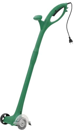 Mangloder Elektrischer Fugenreiniger 140 W grün, Fugenbürste 10 cm, Nylon und Metallbürste, Schutzhaube, 1200 U/min, für Unkraut und Moos an Gehweg Beet Hecke