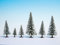NOCH® Schneetannen, Winterlandschaft Nadelbäume, 25 Stück, 5-14 cm für Spurweiten H0 und TT im Modellbau und zur Winterdekoration