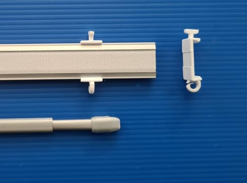 Nachträglich einbaubarer Profi Paneelwagen Aluminium - in verschiedenen Längen - silber oder weiß für Schiebegardine - fast überall passend (57 cm, silber)