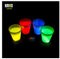 4er Set - Knicklicht Würfel-Becher/Becher 250ml im 4-Farb-Mix (rot, gelb, grün, blau) Leuchtend für Spiele, Party, Festival oder als Dekoration - ohne Spielwürfel