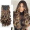 CAISHA XXL 45cm 4 Teile Set CLIP IN EXTENSIONS Haarverlängerung Haarteil Voluminös Gewellt Braun Blond Mix CES310-1
