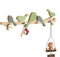Kindergarderobe mit 4 Haken,Wandgarderobe Kleiderhaken,Vogel Haken Garderobenhaken Wandhaken Kinderzimmer Kinderregal, Kindermöbel (B)