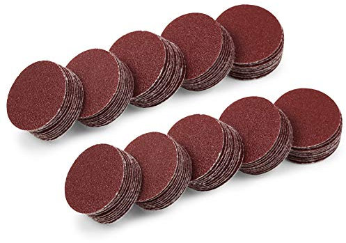 SPEEDWOX 100pc 1 Inches Sanding Discs Hook and Loop Sandpaper 120 Grit Sander Disc Sanding for Drill Grinder Rotary Tools No Hole