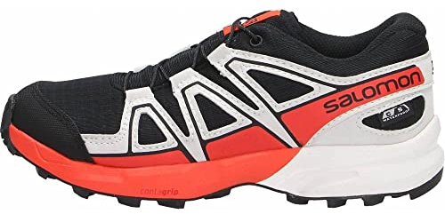 Salomon Speedcross Climasalomon™ Waterproof (wasserdicht) Junior Kinder Trailrunning-Schuhe, Schwarz (Black/Lunar Rock/Cherry Tomato), 31 EU