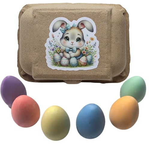 Kreide-Set 6-tlg. Osterei Eier aus Kreide Kinderkreide Malspaß