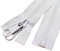 ByaHoGa 244 cm #10 Cerniera lampo lunga, modello, in materiale plastico, con doppio tirante interno ed esterno, per tenda e sacco a pelo, bianco