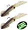 QualyQualy Gummitintenfisch Köder 36g 14cm Leuchtend Tintenfisch Gummiköder Meer Tintenfisch Angelköder Gummi für Zander, Barsch, Forellen, Hechte 2 Stück (2 Stück #F)
