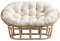 TDHLW Großes Doppel Papasan Sitzkissen Outdoor Wasserdicht Papasan Chair Cushion Hängend/Ei/Schaukel/Hängematte Stuhlkissen Verdicken Komfortable Weiche Garten Stuhlauflage,Weiß,67 * 47 in
