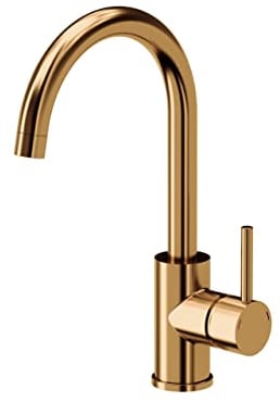 VBChome Spültischarmatur Kupfer Inox Edelstahl 360°drehbar U- Form Küche Wasserhahn Küchenarmatur Einhebel Spültischbatterie Spüle Mischbatterie Kalt-warm Farbe: Kupfer