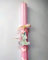 7laser Vela de bautizo niña PERSONALIZADA con NOMBRE y FECHA