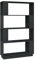 vidaXL Bücherregal Raumteiler Standregal Aktenregal Wandregal Regal Raumtrenner Aufbewahrung Büroregal Grau 80x25x132cm Massivholz Kiefer