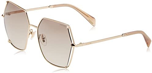 Police Unisex SPLD31 Sunglasses, Gold, 56