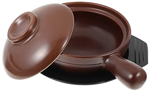 Cabilock Eintopf Porzellan Kochtopf Keramik Kasserolle Chinesische Stieltopf Mit Tablette Traditioneller Auflauf Keramik Suppentopfe Kochtopf Suppe Reis Tontopf Keramikgeschirr Für Küche Zuhause