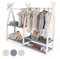 MAMOI® Garderobenständer Kinder 95x106x32cm / 53x95x32cm | Kleiderschrank Kinder | Garderobenständer | Kleiderstange für Kinder | Holzschiene | Garderobenholz Kinderzimmer | 100% ECO | Made in EU