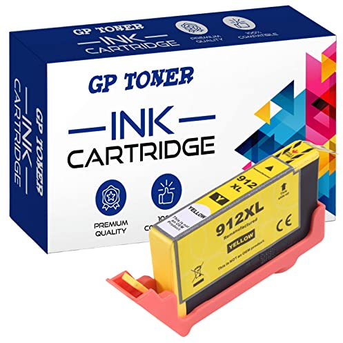 GP TONER Druckerpatronen Ersatz für HP 912XL 912 XL Tintenpatrone für HP OFFICEJET PRO 8010 8013 8020 8023 8024 (Gelb)